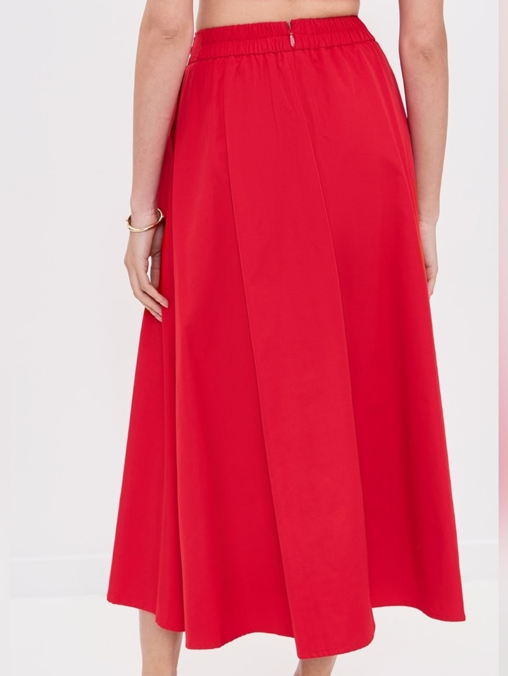 Eze Red Crochet-Waist Maxi Skirt (Damaged) - Picture 3 of 10